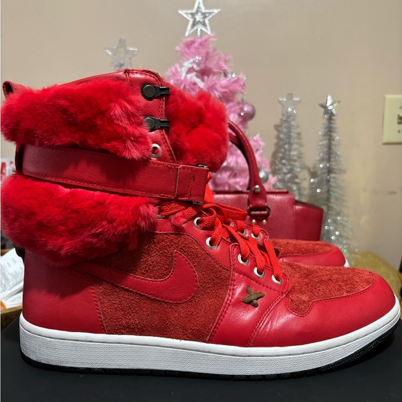 AIR JORDAN 1 “LUX” RUBY STREET ALPS CUSTOM MADE NIKE WITH FUR. - Picture 7 of 16